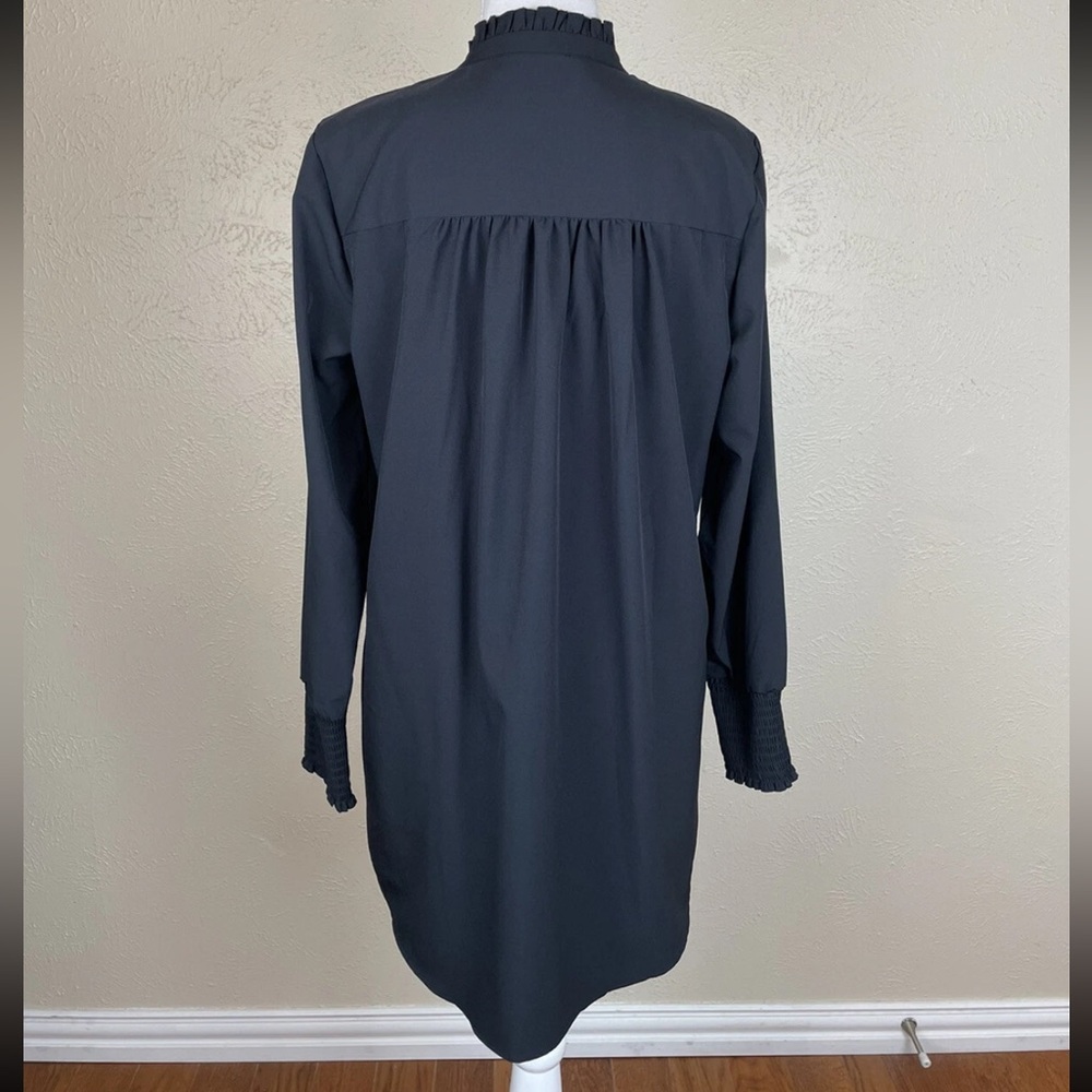 Soft Surroundings Dark Gray Button-Down Blouse - image 3